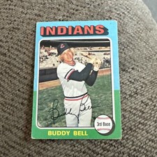 1975 Topps Mini Buddy Bell 38 Cleveland Indians Baseball Card 38 2Q