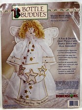 NEW 1998 Dimensions Winter White Angel 62155 Soda Bottle Buddy Craft Kit 13340