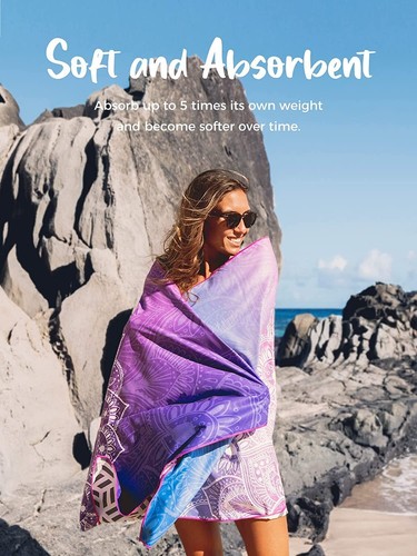 NEW! OCOOPA Microfiber Beach Towel Fast Drying Oversize Ocean Sand Free Outdoor - Picture 49 of 103