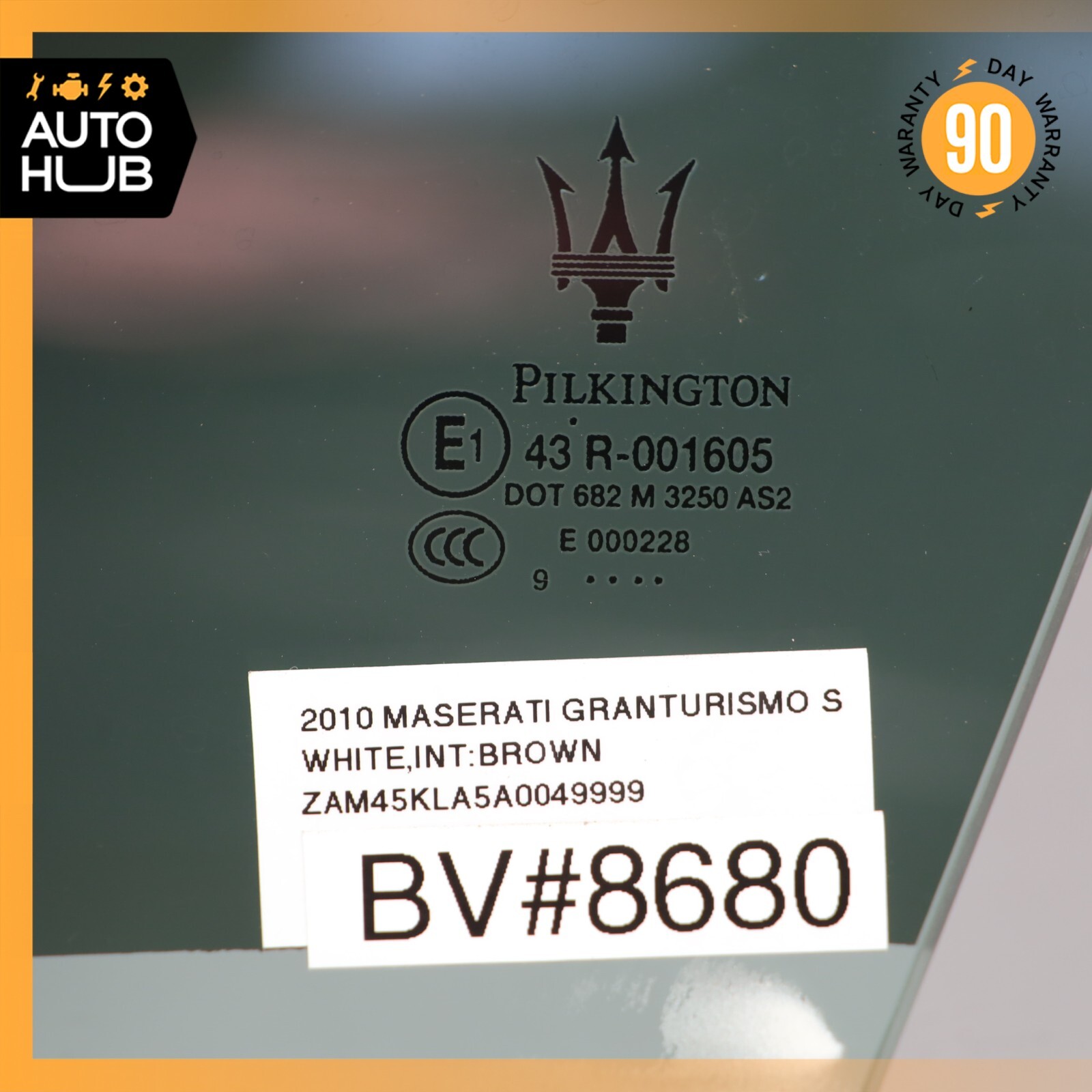 08-19 Maserati GranTurismo M145 Door Window Glass Front Left Driver Side OEM 61k
