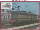 ITALY MAXIMUM MAXI CARD GRANDE FIERA D'APRIL MILAN 1987 RAILWAYS STATE B355