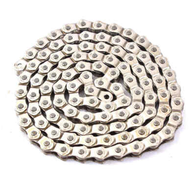 BMX Fixie Halflink Kette 1/2'' x 1/8'' KMC KHE CHROM SILBER 100 Glieder 360g + PIN