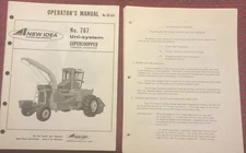 Vintage New Idea 767 Uni-system Operator's Manual & Dealer Service  USA