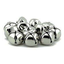 1 Inch 25mm Silver Craft Jingle Bells Bulk Wholesale 144 Pieces