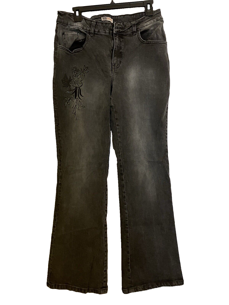 Women's Faded Glory Stretch Black Jeans Size 12