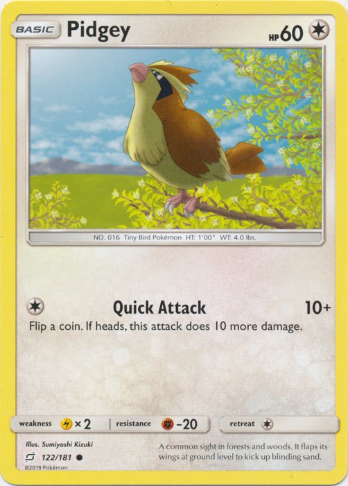 Pidgey - 122/181 - Common - Lightly Played