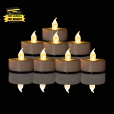 LED Tea Lights Candles- 12PACK Flameless Candles Realistic and Bright Flickering