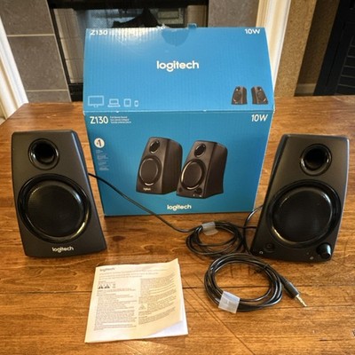 Logitech Z130 2.0 Channel Wired Computer Speakers Strong Bass 3.5mm Black