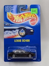 RARE HOT WHEELS LEXUS SC400 BLACK W/MAINLINE WHEELS 1991 NEW BLUE CARD #5263