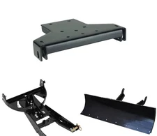 Black 60" Straight Blade UTV Snow Plow Kit For Pol RZR 4 800 2008-2014