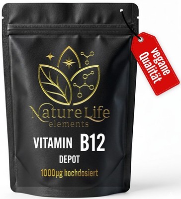 Vitamin B12 1000 µg Tabletten Hochdosiert - Methylclobalamin - Vegan Komplex