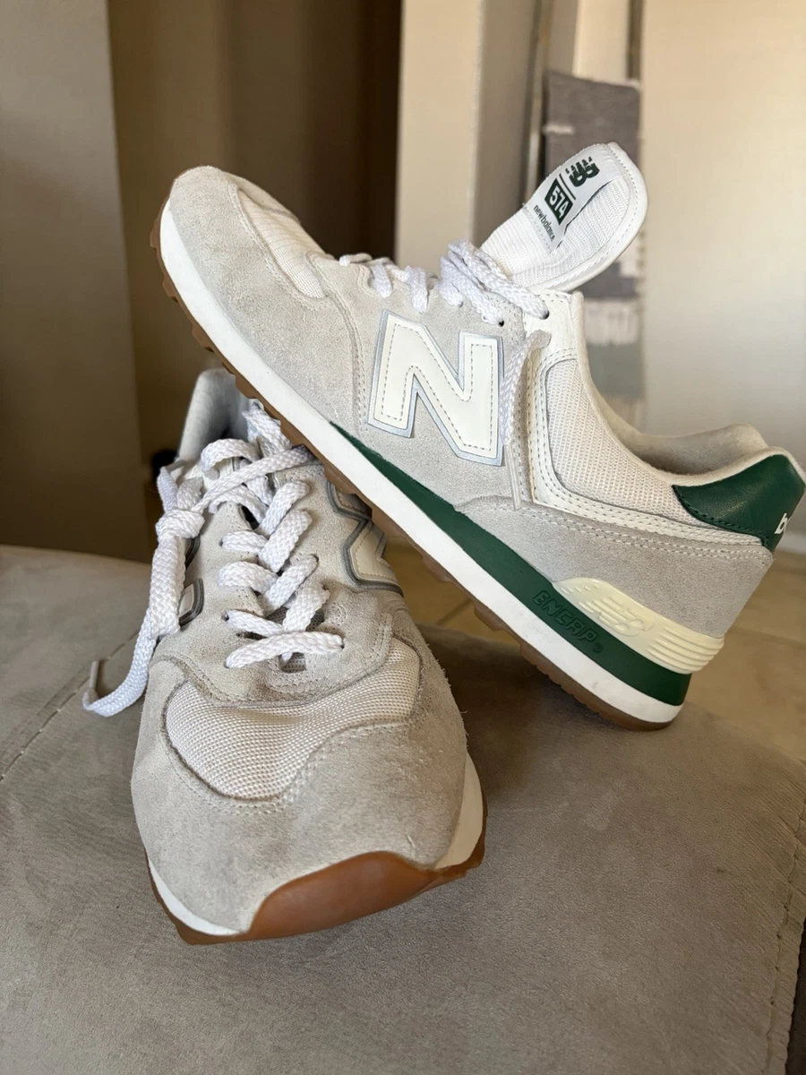 New Balance 574 White Green Gum for sale | eBay