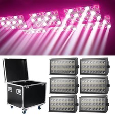 6Pack 24x3W DMX RGBW 4in1 Stormy LED Strobe Beam Wash Light for Stage Background