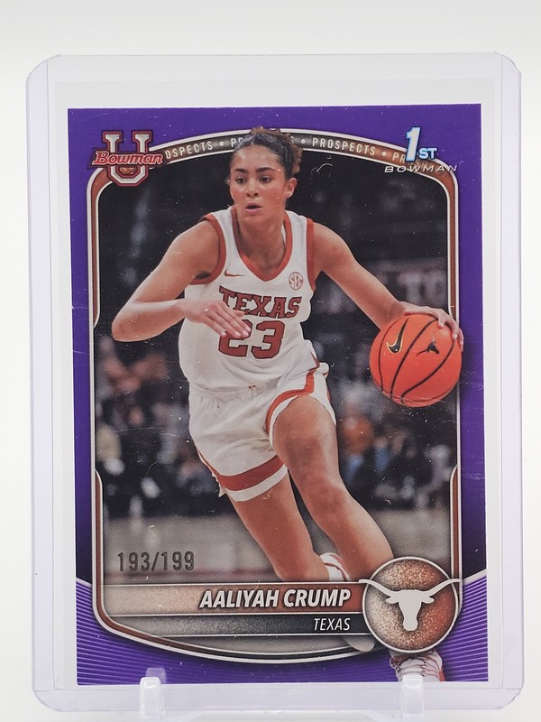 AALIYAH CRUMP 2025-26 BOWMAN U 1ST PURPLE BORDER PAPER /199 NO. BPP-33 Q4736