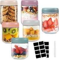 6 StüCk Overnight Oats GläSer, EinmachgläSer Mit Schraubdeckel (300Ml + 500Ml),