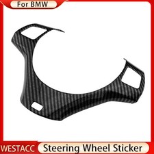 BMW Steering Wheel Trim Cover for E90 E92 E93 Carbon Fiber Panel Sticker 2005–12