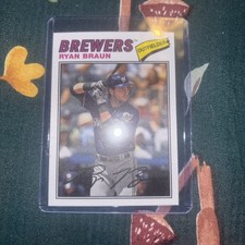 2012 TOPPS ARCHIVES RYAN BRAUN CLOTH STICKER #77C-RB MILWAUKEE BREWERS 