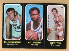 1971 TOPPS TRIO STICKERS # 40/41/42 BILLY CUNNINGHAM 76ERS EX 551356 (KYCARDS)