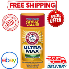 ARM  HAMMER Ultra Max Solid Deodorant Fresh 2.6 oz   Twin Pack
