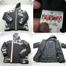 Spyder Jacket Kids 18 Black Camo Hooded Insulated Waterproof Ski Snowboard