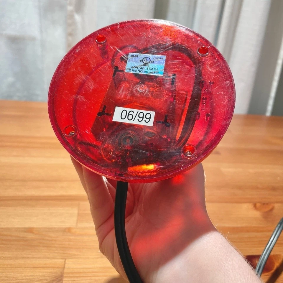 VTG Ikea Espressivo Matte Red Transparent Telescopic Desk Task Lamp Adjustable - Image 4 of 4