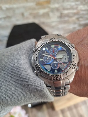 Citizen Promaster World Time C320 Alarm Chronograph 10 Bar Armbanduhr GEPRÜFT 