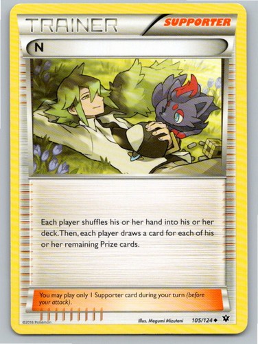 2016 POKEMON N (SUPPORTER) FATES COLLIDE 105/124 UC NM A78410 FREE S&H