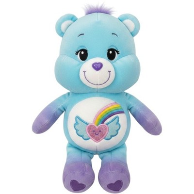 Care Bears Dream Bright Bear Plush Kids 9in Blue Purple Ombre Rainbow Heart