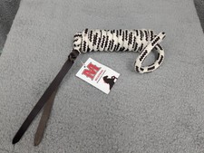 Mustang 5/8" x 9' Poly Cowboy Lead Rope With Leather Popper End No, New