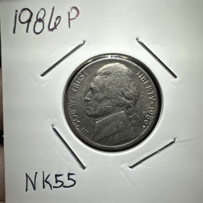1986-P Jefferson Nickel with a Doubled Die Reverse (DDR) Error