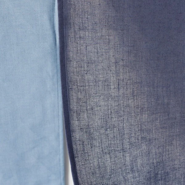 JAPAN MADE Japanese Traditional Handmade Linen Noren Curtain -  Indigo Circle - Image 4 of 4