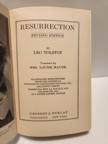 Resurrection Leo Tolstoy 1927 Revised Edition Grosset Dunlap HC Free Shipping - Picture 7 of 14