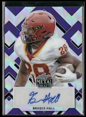 Breece Hall 2022 Leaf Metal Draft Auto /25 #PA-BH1