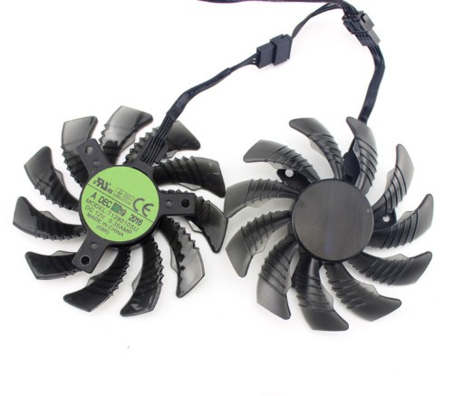Cooler Fans For Gigabyte GTX1050Ti 1050 RX550 RX560 Graphics Card 75mm 4Pin - Afbeelding 3 van 17