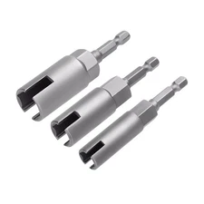 3Pcs/Set Power Wing Nut Driver Hook Drill Bit Socket Wrench Tool 1/4" Hex Shank
