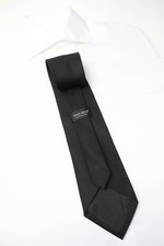 Pierre Pasca Tie Mens One Size Solid Black Pointed Pattern Classic Tied