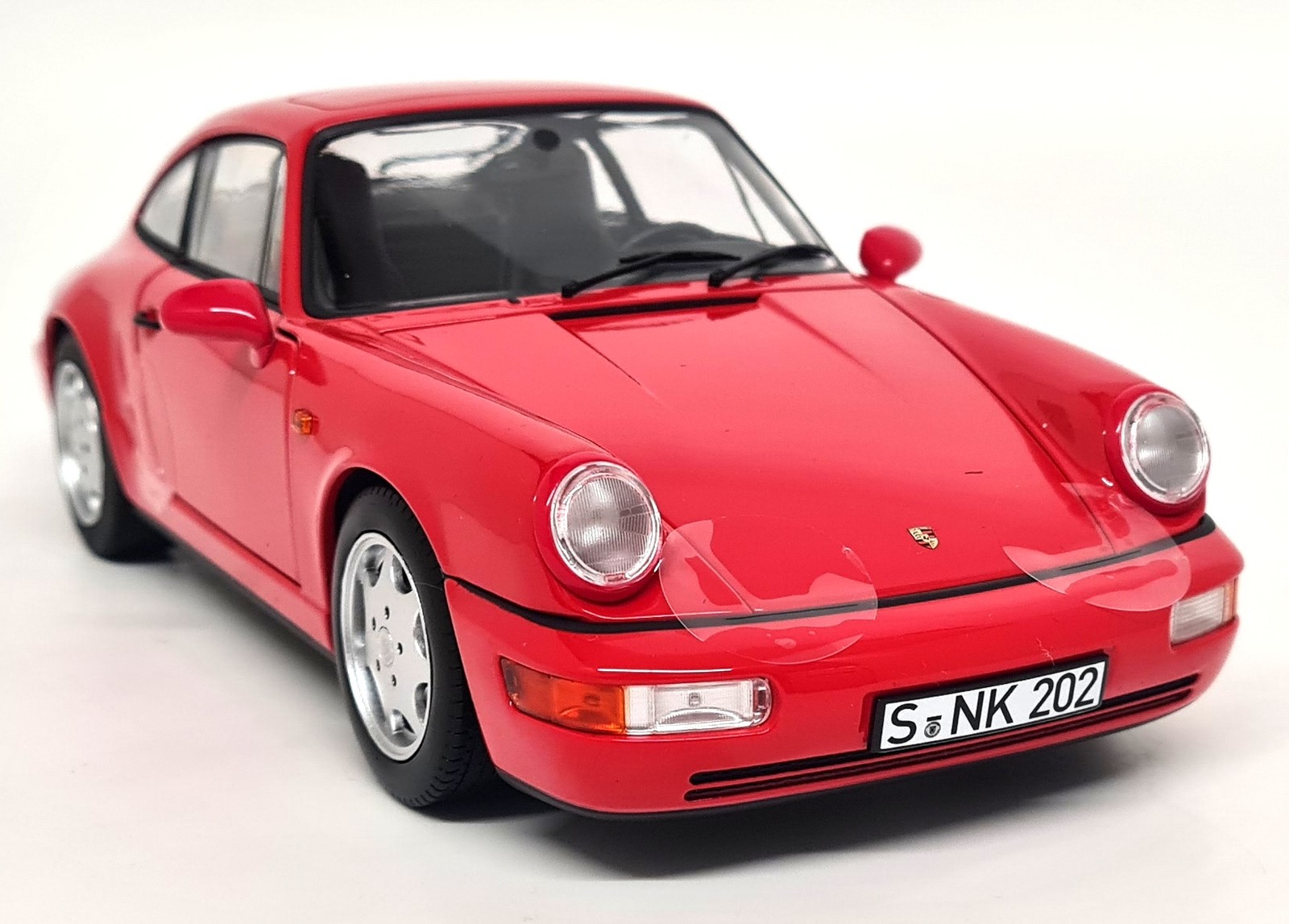 Norev 1/18 - Porsche 911 964 Carrera 2 1990 Red Diecast Scale Model Car