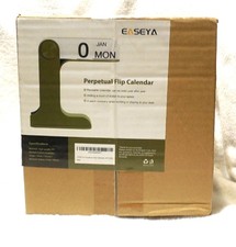 NEW EASEYA Perpetual Flip Calendar EFC08G Desk Date Display Green NIB