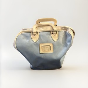 Vintage Brunswick bowling ball  Bag With Ball. Blue And White