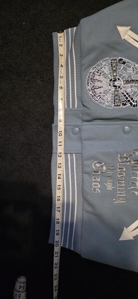 Гражданский режим Star wars мужской Varsity куртка XL светло-синий и белый тяжелый вес - Изображение 4 из 4