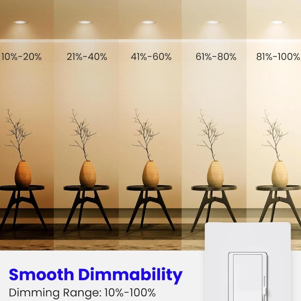 Feit Electric LED BR40 Bulbs Dimmable 65W Equivalent E26 Recessed Can 2700k Damp - Image 4 of 4