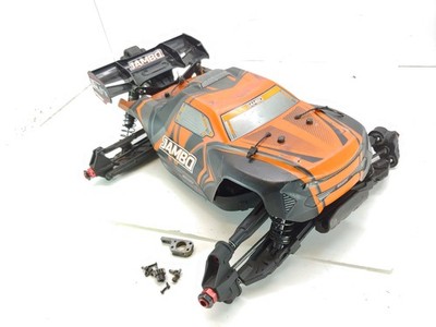 Team Corally Jambo XP 6S 1/8 Truggy Roller Slider Chassis w/ Body Used