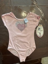 Jacques Moret Dance Gymnastic Pink Leotard With Heart  Size 5T NWT