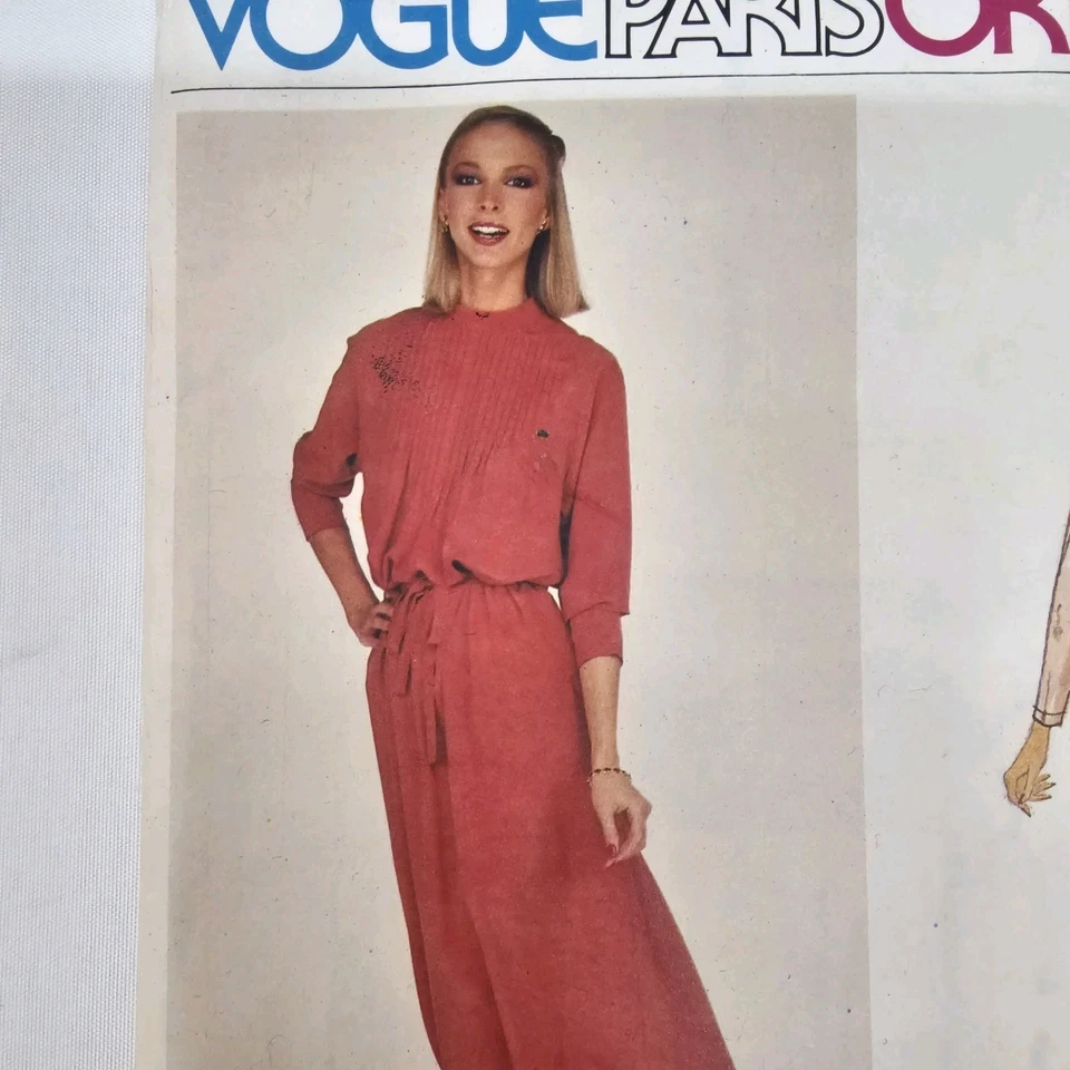 80's Vogue Designer Sewing Pattern 2162 Chloe Dress Size 16 - Image 4 of 4
