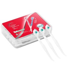 Disposable Mini Toothbrush Travel Toothbrushes with Toothpaste Toothpick Tong...