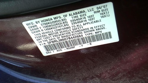 Air Cleaner 3.5L SE Canada Market Fits 07-10 ODYSSEY 27909057 - Picture 9 of 9