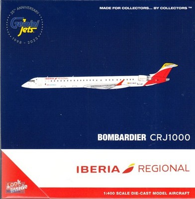 GEMGJ2196 1:400 Gemini Jets Iberia Regional CRJ1000 Reg #EC-MVZ