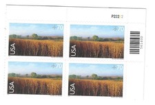 Scott #C136 Airmail Nine-Mile Prairie Block of 4 MNH