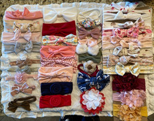 Lot of 40 Baby Headbands - lots of colors and different sizes