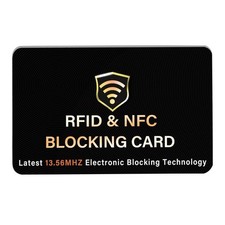 RFID Blocking Card for Credit Debit ID Card, Black